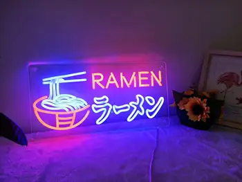 Neonski znak japanski rezanci Ramen | dekoracija za zidove u dnevnoj sobi | Led neonska reklama |neonski svjetlo za zid